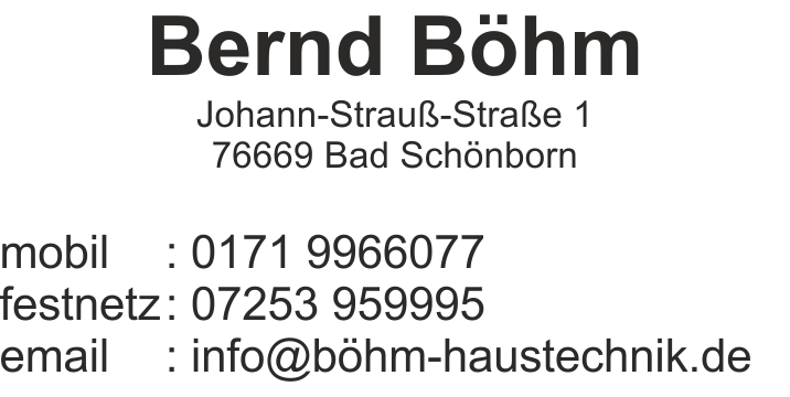 Bernd Bhm Haustechnik : kontaktieren Sie uns